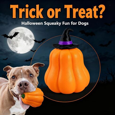 Halloween Dog Toys for Large Dogs, Tough Pumpkin Toy for Aggressive Chewers in Kuwait