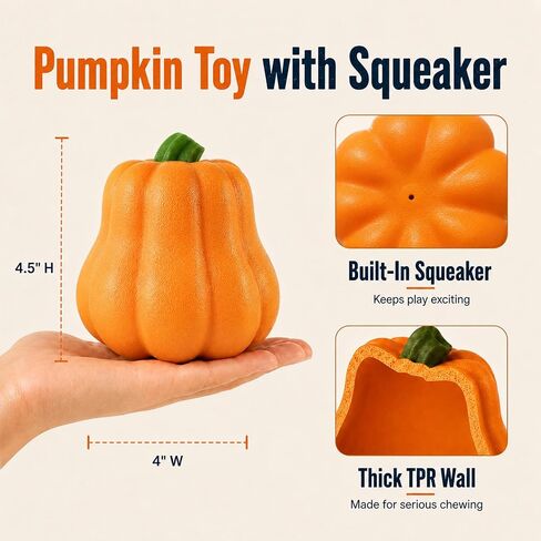Halloween Dog Toys for Large Dogs, Tough Pumpkin Toy for Aggressive Chewers in Kuwait