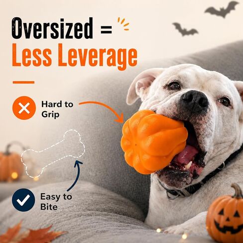 Halloween Dog Toys for Large Dogs, Tough Pumpkin Toy for Aggressive Chewers in Kuwait
