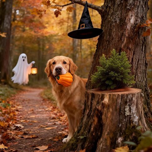 Halloween Dog Toys for Large Dogs, Tough Pumpkin Toy for Aggressive Chewers in Kuwait