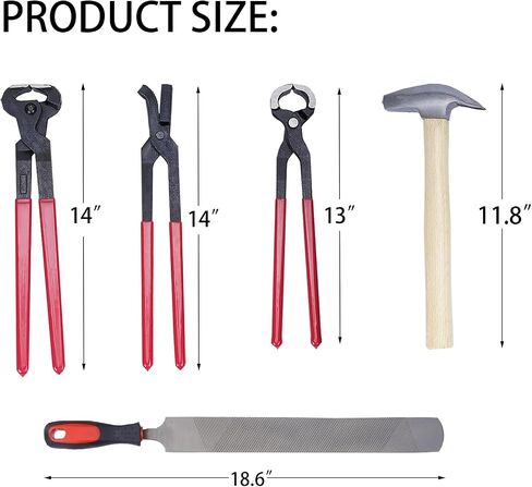 13 Pcs Professional Farrier Tools Farrier kit Horse shoeing Tools Farrier Supplies Farrier Tools for Horses Cattle Sheep and Donkeys in Kuwait