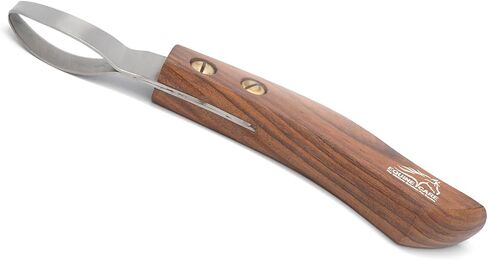 Equine Care Farrier Loop Hoof Knife, J2 Stainless Steel, Wood Handle in Kuwait