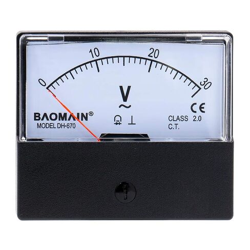 Baomain Voltmeter DH-670 AC 0-30V Rectangular Class 2.5 Analog Panel Volt Voltage Meter in Kuwait