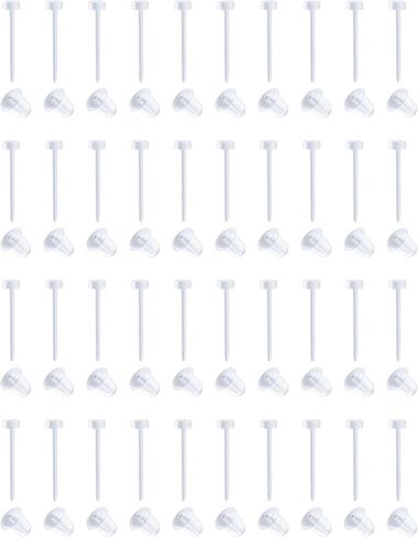 MODRSA Clear Earrings Plastic Earrings for Sports 16g Clear Cartilage Earrings Stud Plastic Helix Tragus Earring Medusa Monroe Piercing Retainer Clear Lip Rings Labret Retainers for Work Surgery in Kuwait