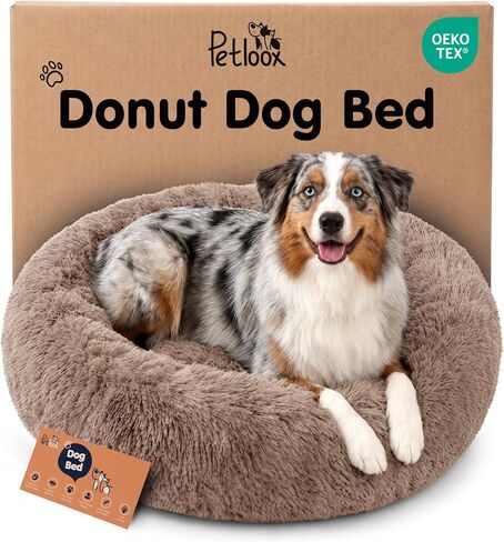 Calming Donut Dog Bed for Small Dogs, Round Dog Bed for Medium & Large Dogs in Kuwait