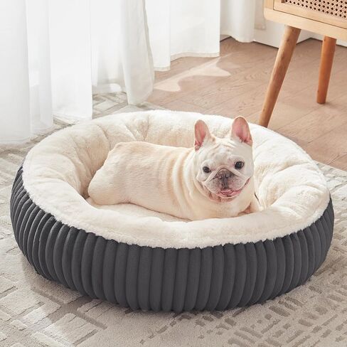 36 inches Calming Donut Dog Bed for Large Dogs,Dark Grey in Kuwait