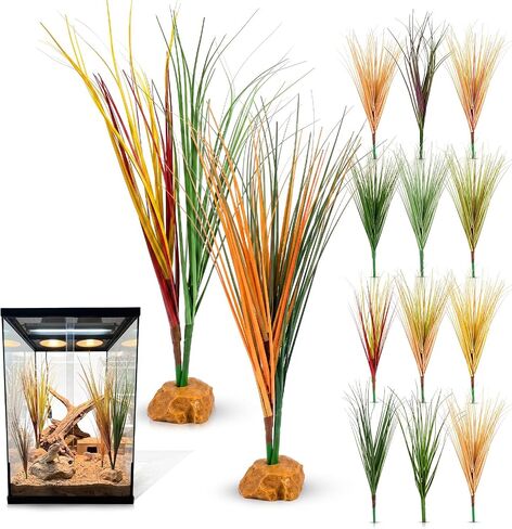 14 Pcs Fake Desert Dry Grass Reptile Plants - Bearded Dragon in Saudi Arabia