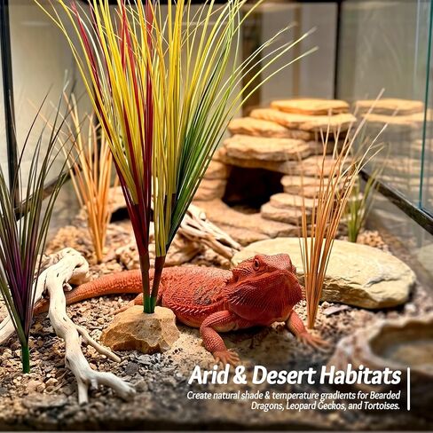 14 Pcs Fake Desert Dry Grass Reptile Plants - Bearded Dragon in Saudi Arabia