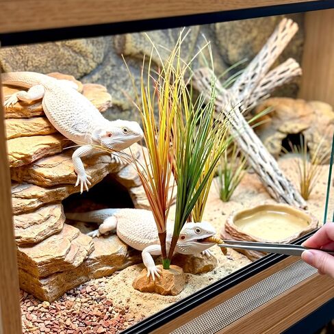 14 Pcs Fake Desert Dry Grass Reptile Plants - Bearded Dragon in Saudi Arabia