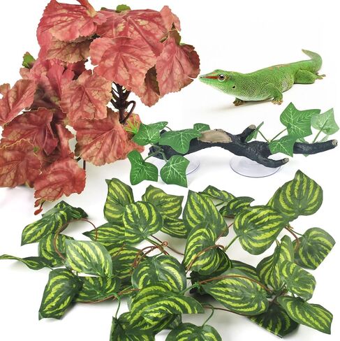 KATUMO 3PCS Reptile Plants, Terrarium Plant Artificial Decor, Fake Plant in Saudi Arabia