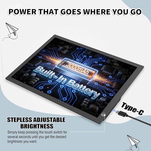 15“ Rechargeable Drawing Board Kit, Light Box Trace Pad Copy Table for Kids in Kuwait