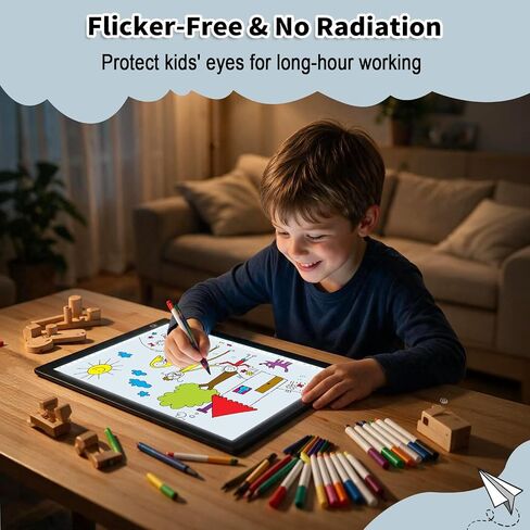 15“ Rechargeable Drawing Board Kit, Light Box Trace Pad Copy Table for Kids in Kuwait
