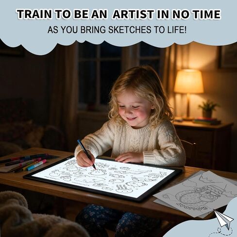 15“ Rechargeable Drawing Board Kit, Light Box Trace Pad Copy Table for Kids in Kuwait