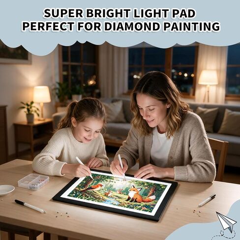 15“ Rechargeable Drawing Board Kit, Light Box Trace Pad Copy Table for Kids in Kuwait