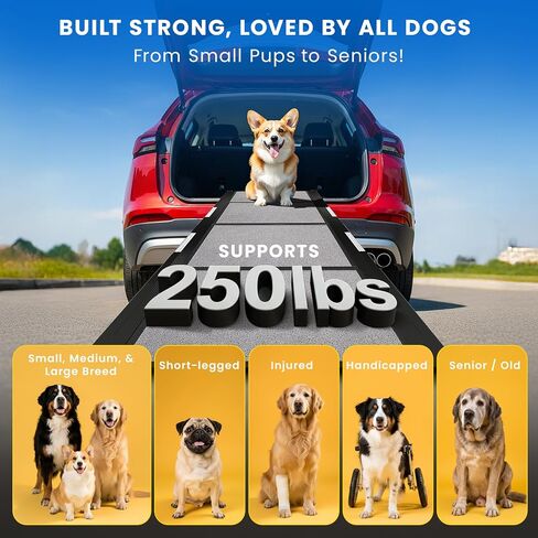 Dog Ramp for Car - 71" L x 17" W Portable Dog Ramp for Car in Saudi Arabia