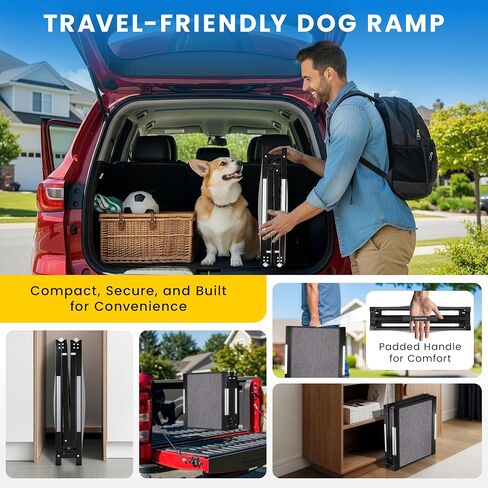 Dog Ramp for Car - 71" L x 17" W Portable Dog Ramp for Car in Saudi Arabia