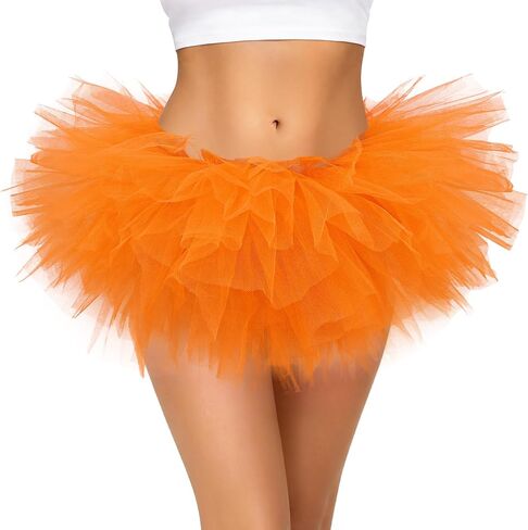 qikqik Tutus for Women 5 Layers Fluffy Skirt Adult Tutu Skirts for Women Tulle Skirt Halloween Tutu Costumes Woman 80s Tutus in Kuwait