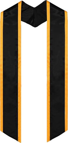 GraduationMall Plain Graduation Honor Stole Angled End With Trim Unisex Adult 72" Long in Kuwait