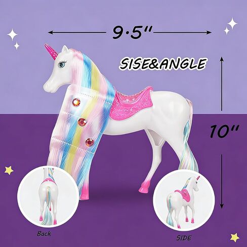 Magic Light Unicorn & Princess Doll, Unicorn Toys for Girls 3+, Gifts for Christmas Birthday for Kids Girls Aged 3 4 5 6 7 8 in Kuwait