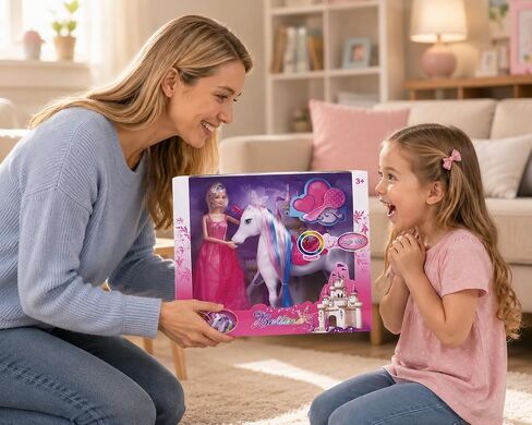 Magic Light Unicorn & Princess Doll, Unicorn Toys for Girls 3+, Gifts for Christmas Birthday for Kids Girls Aged 3 4 5 6 7 8 in Kuwait