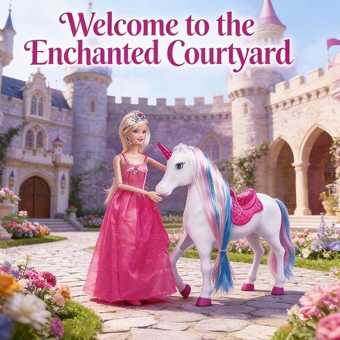 Magic Light Unicorn & Princess Doll, Unicorn Toys for Girls 3+, Gifts for Christmas Birthday for Kids Girls Aged 3 4 5 6 7 8 in Kuwait