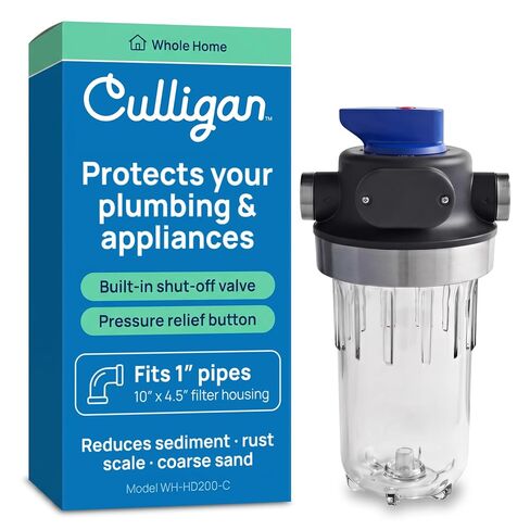 Culligan WH-HD200-C Whole House Water Filter System 1" Inlet/Outlet – Improve Tap Water Taste, Remove Sediment, Protect Appliances in Kuwait