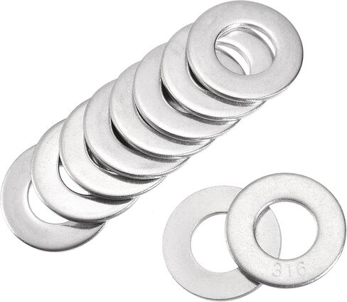 uxcell 1/2" 316 Stainless Steel Flat Washer for Screw Bolt 15Pcs in Kuwait