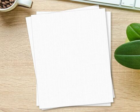 Linen Textured Cardstock White 100 Sheets 80 lb Cover, 8.5 x 11 Inches for Printers, Invitation, Arts and Craft, Scrapbook, DIY Projects in Kuwait