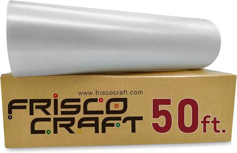 Frisco Craft Clear Transfer Tark for Vinyl Roll - Lay Flat Application Tape ، Cricut & Silhouette ، ورق نقل متوسطة للتصوير للشارات ، وملصقات ، وورق اتصال واضح للفينيل الدائم 12 "× 50 قدمًا in Saudi Arabia