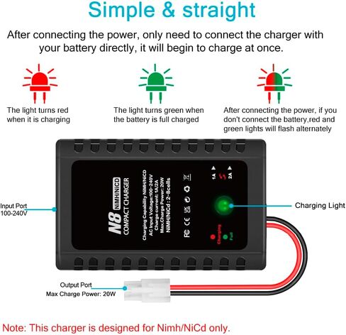 NiCD NiMH Battery Charger for 2-8S Battery Packs of Airsoft RC Car Drone in Saudi Arabia