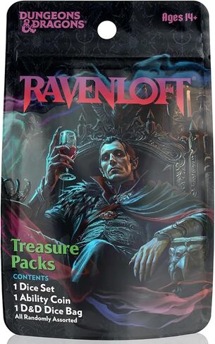 Dungeons & Dragons: Mists of Ravenloft Treasure Pack - Blind Collectibles: 7pc Dice Set, Ability Coin, D&D Bag - Randomly Assorted RPG Accessories in Kuwait