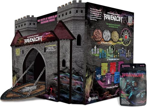 Dungeons & Dragons: Mists of Ravenloft Treasure Pack - Blind Collectibles: 7pc Dice Set, Ability Coin, D&D Bag - Randomly Assorted RPG Accessories in Kuwait