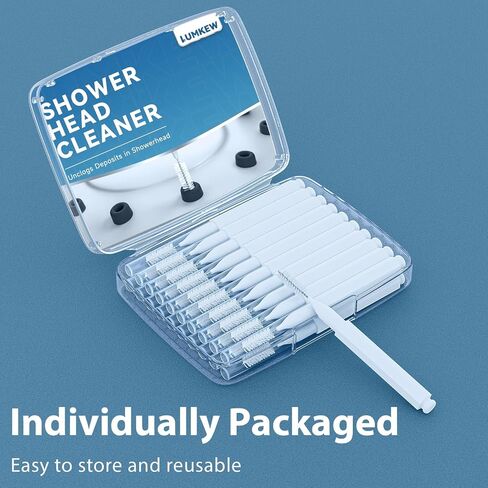 Lumkew Shower Head Cleaning Brush for Small Hole,Multifunctional Shower Head Cleaner Tool Anti-Clogging Nozzle with Storage Boxes, Showerhead Cleaning Brushes Picks for Household Bathroom, 20 Pcs in Kuwait