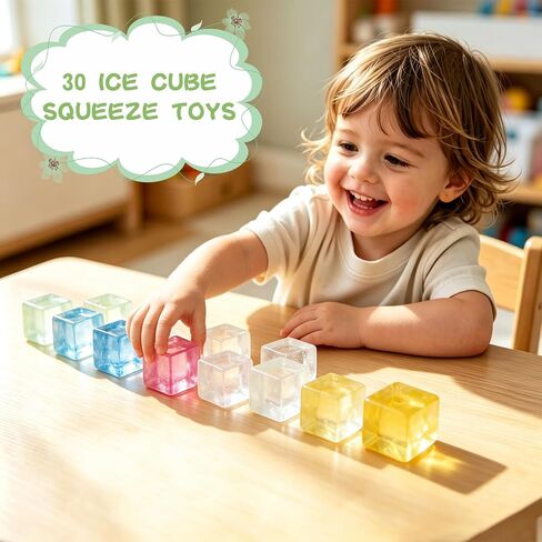 28Pcs Mini Stress Cube Squishy Toy Set, Slow Rising Squeeze Fidget Anxiety Relief Stress Balls, Sensory Squishy Toys for Boys, Girls and Adults, Gifts for School, Office and Party Favors in Kuwait