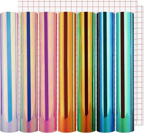Lya Vinyl 16 Pack Holographic Vinyl Set for Cutting Machine - 12" x 12" Permanent Holographic Vinyl Sheets for Decor Sticker, Party Decoration, Car Decal in Kuwait