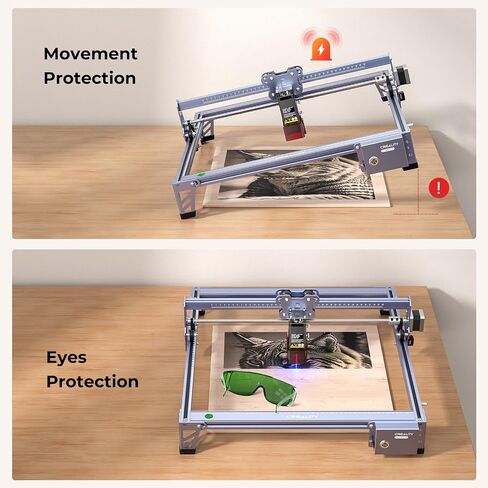 Creality Falcon 5W Laser Engraver Machine, 72w High Precision 0.06mm Laser Cutter and Engraving Machine for Wood Leather Acrylic Glass, 10000mm/min, Offline Usage, Working Area 400 * 415mm in Saudi Arabia
