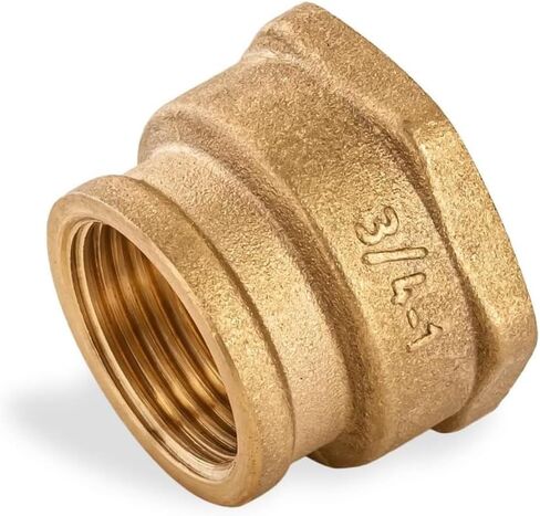Reducing Coupling 1/2" inch Female x 3/4" inch Female Threaded Brass Construction NPT in Kuwait