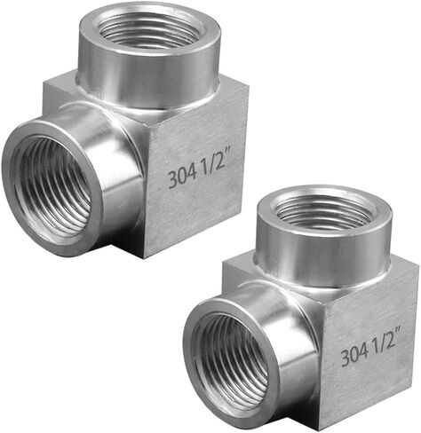 Street Elbow 90 Degree 1/4" NPT Male x 1/4" NPT Female 304 Stainless Steel Cast Pipe Fitting (pack of 2) in Kuwait