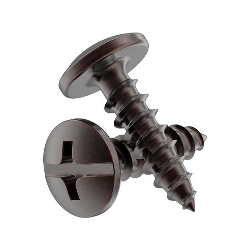 #8 x 5/8" Antique Copper Round Head Phillips Drive Wood Screws | Pack of 25 | Self Tapping Screws for Wood Antique or Modern Furniture | SCR858RHPHAC in Kuwait