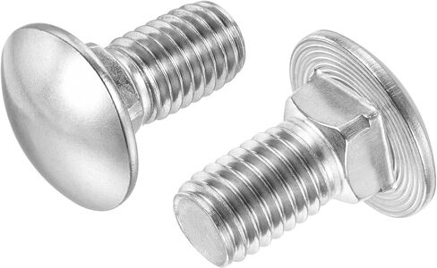 uxcell 1/2-13x1-1/2" Carriage Bolt Round Head Square Neck 304 Stainless Steel 5pcs in Kuwait