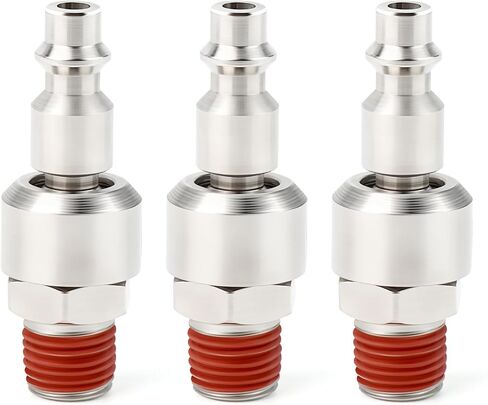 TAISHER 1/4" Swivel Air Plug, 6-Pack Industrial Swivel Coupler and Plug, 1/4-Inch NPT Male Thread, Air Hose Fittings in Saudi Arabia