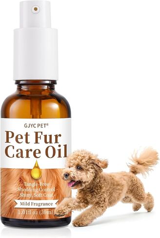 Pet Fur Care Oil - Tangle Remover, Shiny & Silky Coat, Soothing Skin Protection with Collagen and Natural Oils - Leave-in Formula for Dogs and Cats - 1.01 fl. oz in Saudi Arabia