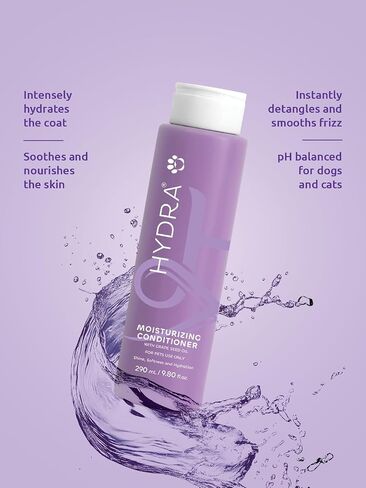 Hydra Pet Care Moisturizing Dog Conditioner with Oatmeal Extract – Softness & Shine for Dogs & Cats – 9.81 oz in Saudi Arabia