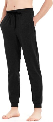 Idtswch 30/32/34/36/38/40 Long Inseam Mens Tall Sweatpants Extra Long Joggers Pant with Zip Pockets in Kuwait