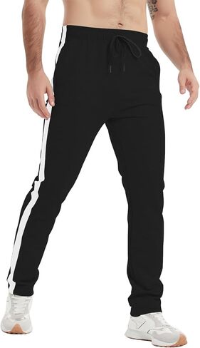 Idtswch 30/32/34/36/38/40 Long Inseam Mens Tall Sweatpants Extra Long Joggers Pant with Zip Pockets in Kuwait
