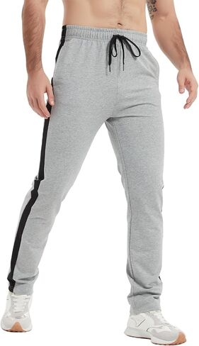 Idtswch 30/32/34/36/38/40 Long Inseam Mens Tall Sweatpants Extra Long Joggers Pant with Zip Pockets in Kuwait