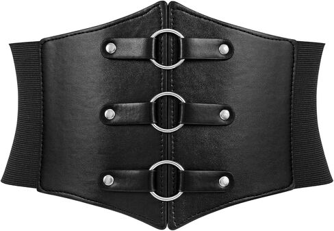 WERFORU Women Wide Corset Elastic Belt Thick Vintage Ladies Costume Waspie Waist Belt in Kuwait