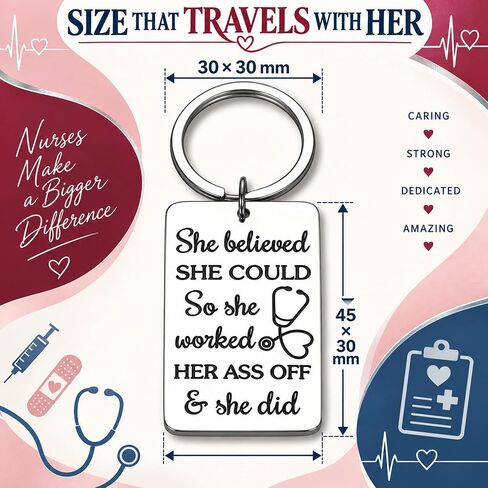Octamber Nurse Appreciation Keychain Gifts for RN Nurse Nursing School Student Graduation in Saudi Arabia