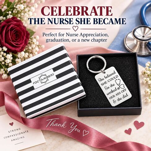 Octamber Nurse Appreciation Keychain Gifts for RN Nurse Nursing School Student Graduation in Saudi Arabia