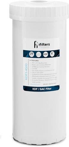 iFilters KDF and GAC Well or City Water Whole House Filtration 4.5" x 10" in Kuwait